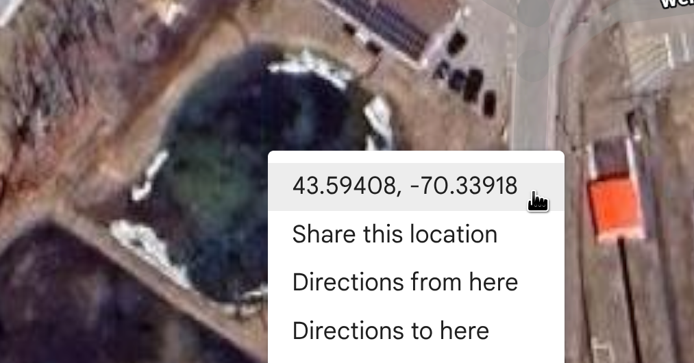 Google Maps right click menu